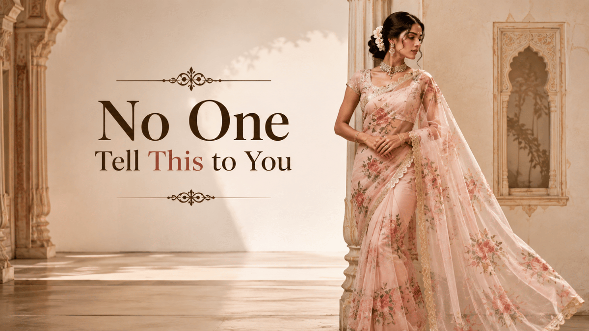 Featherlight organza saree trend in 2026