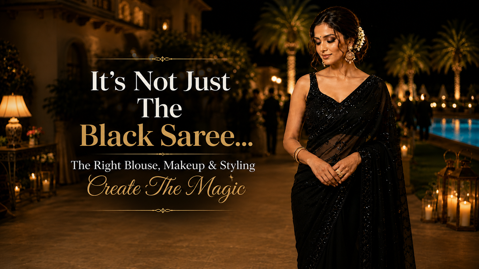 Bollywood Black Saree Look Guide: Blouse, Makeup and Styling Ideas