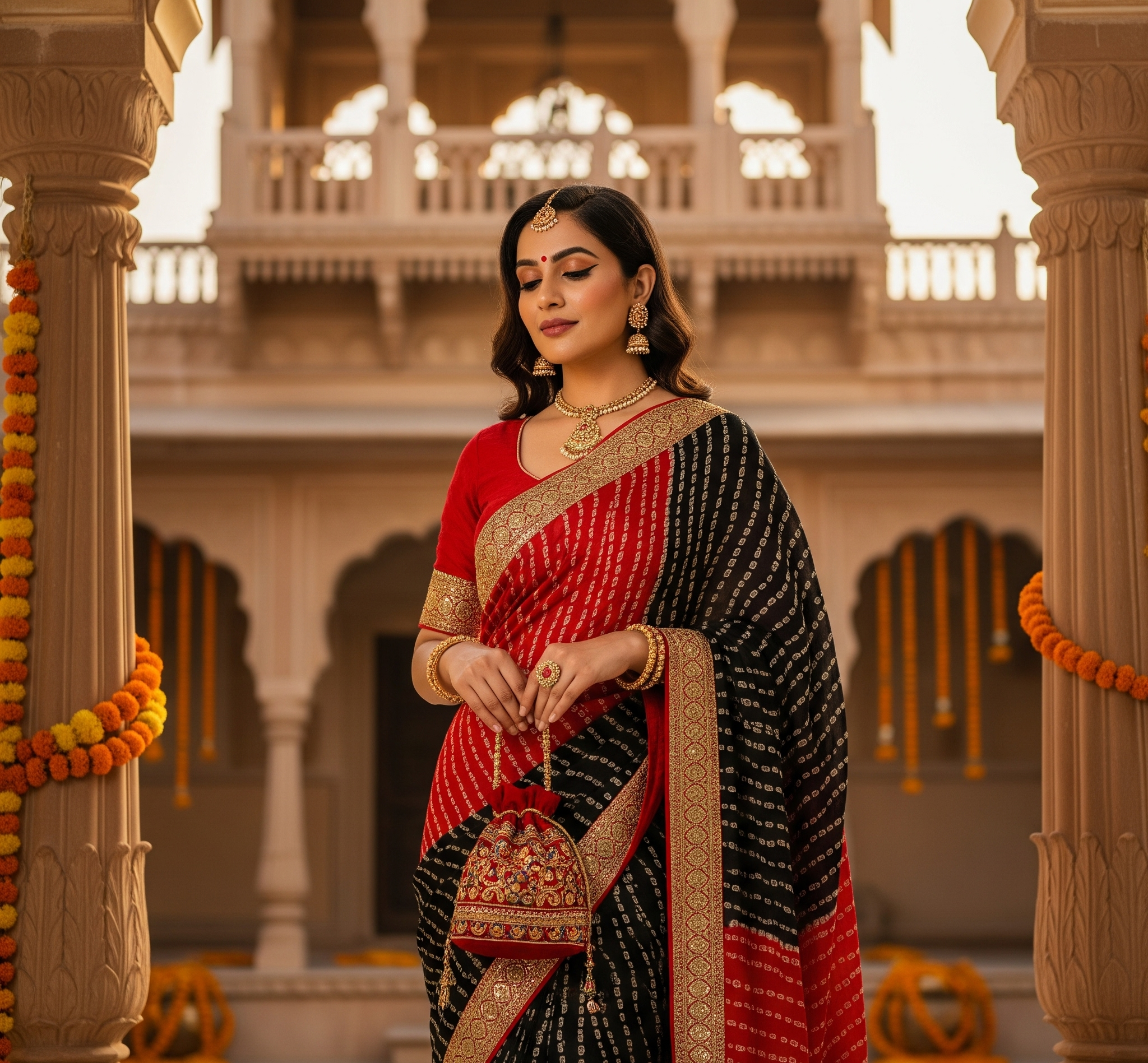 How to Choose a Gota Work Bandhej Saree Based on Occasion and Fabric