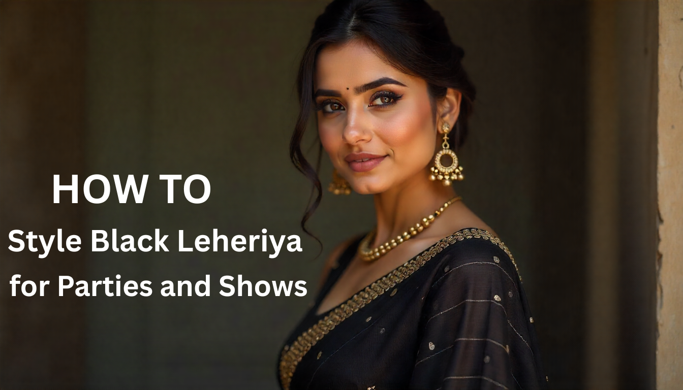 How to Style Black Leheriya for Parties and Shows
