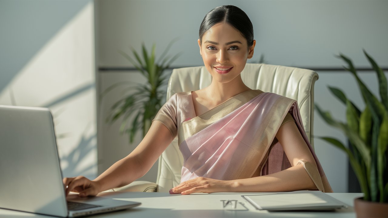 Office Saree Guide for Women: Colors, Drapes & Footwear to Match