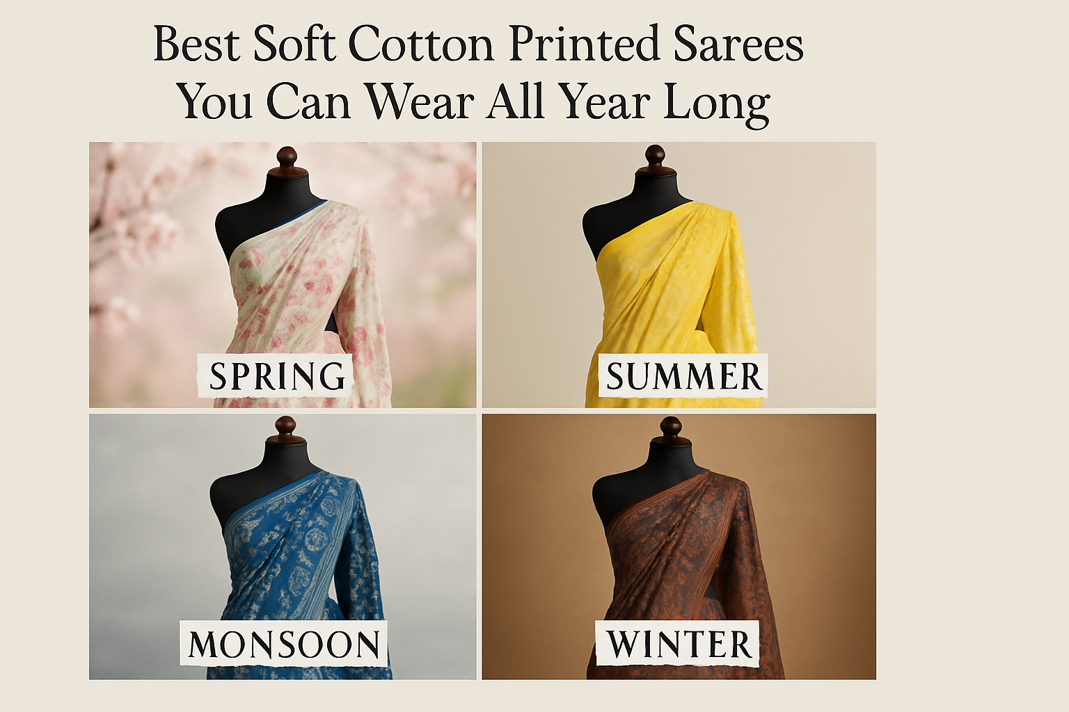Best Soft Cotton Printed Sarees You Can Wear All Year Long