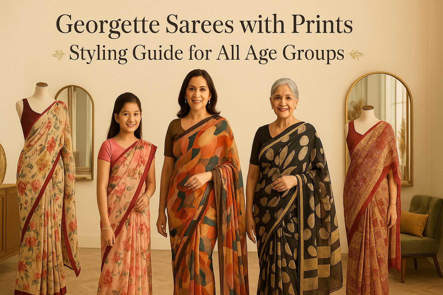 Georgette Sarees with Prints – Styling Guide for All Age Groups