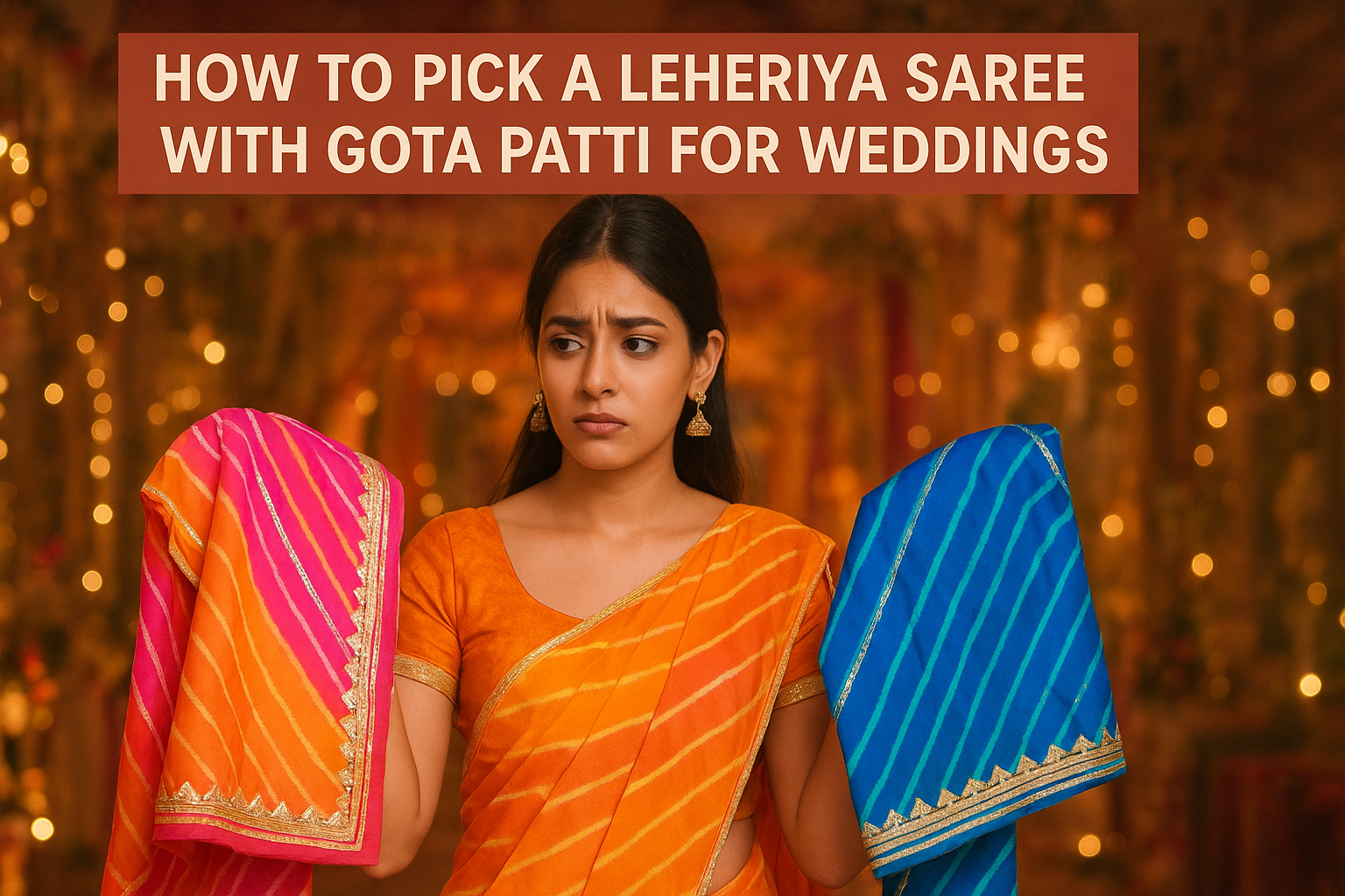 How to Pick a Leheriya Saree with Gota Patti for Weddings