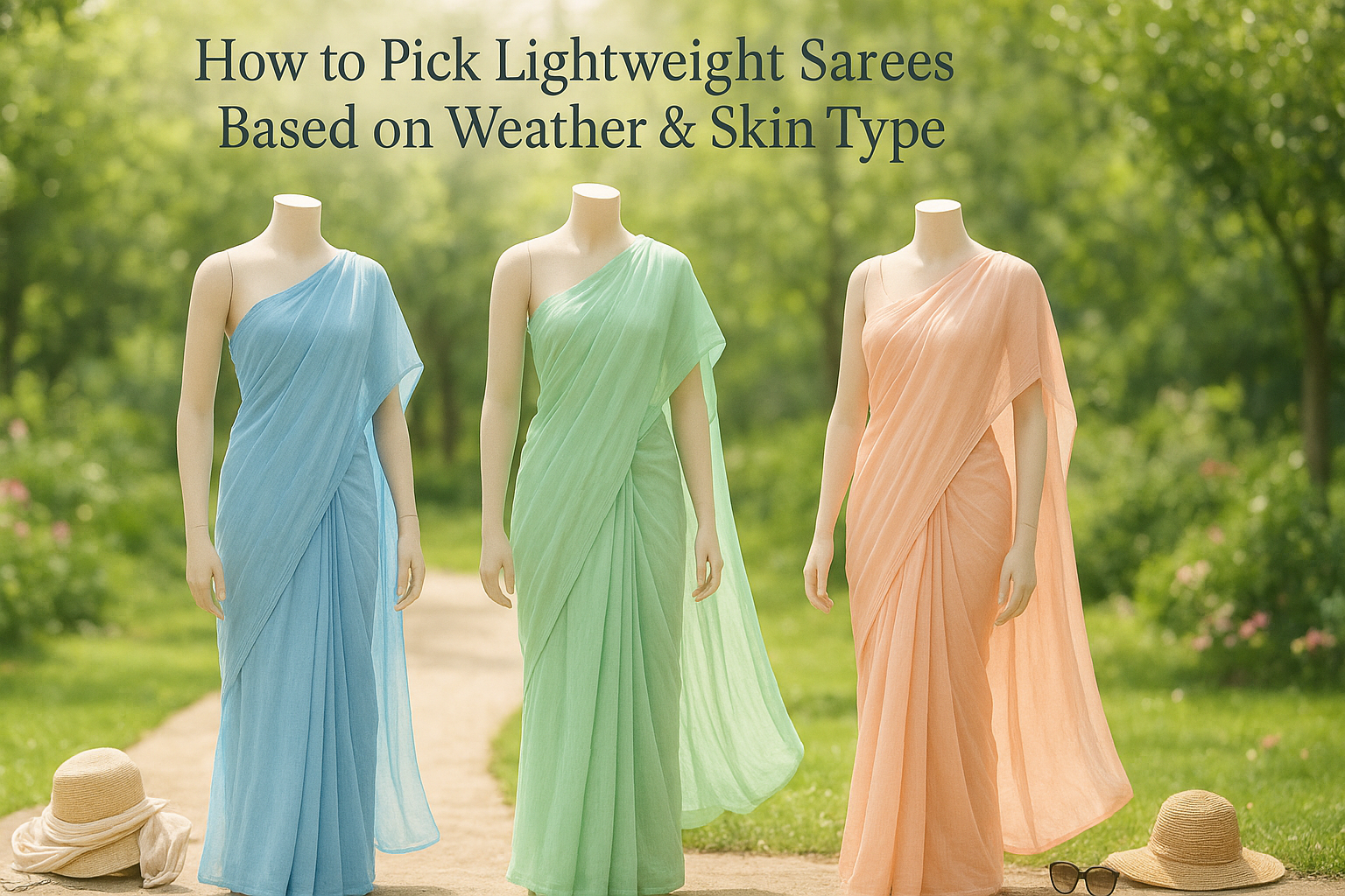 How to Pick Lightweight Sarees Based on Weather & Skin Type