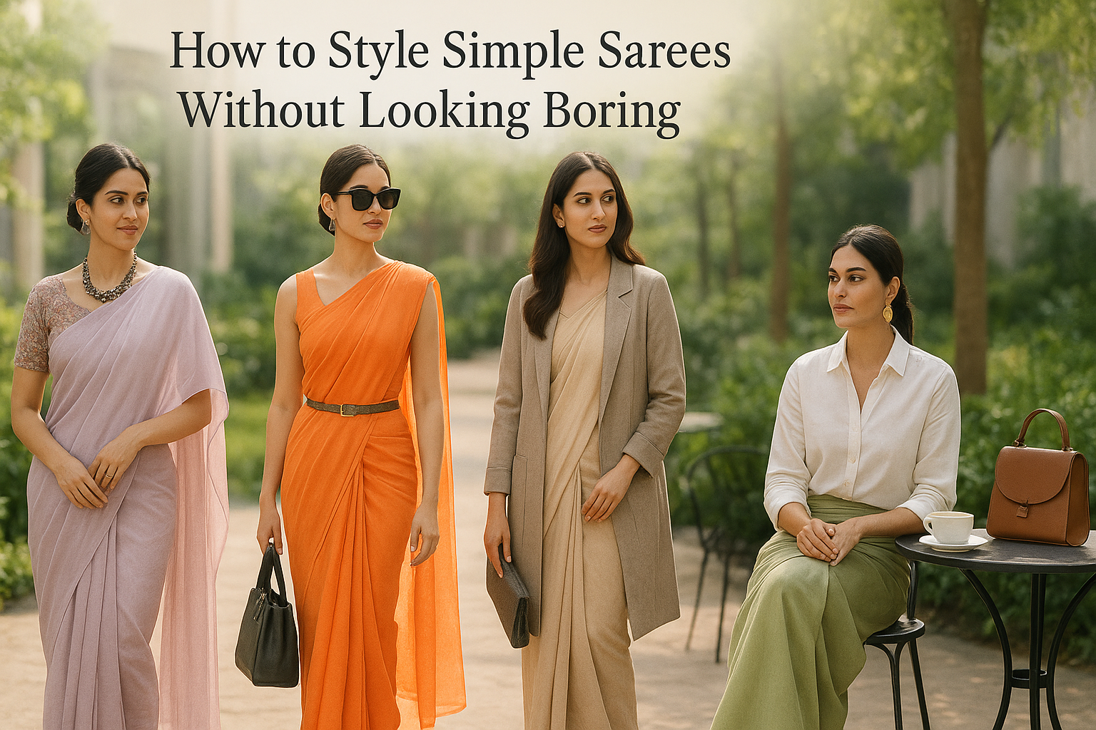How to Style Simple Sarees Without Looking Boring