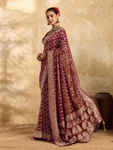 Buy New Traditional Style Saree With Cutdana Gulin Work KcPc