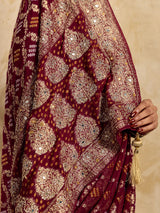 Buy New Traditional Style Saree With Cutdana Gulin Work KcPc