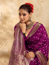 Buy Viscos Silk Bandhani Saree With Zari Borderunder 2000