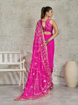 KcPc New Leheriya Style Georgette Saree with Gotapatti Work Saree MHS