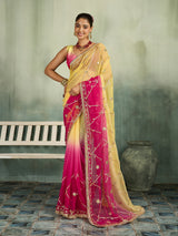 KcPc Traditional Georgette Saree with Beautiful Gotapatti Work MHS
