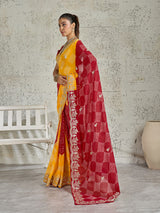 KcPc Georgette Sarees with Traditional GotapattiKDN
