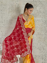 KcPc Georgette Sarees with Traditional GotapattiKDN