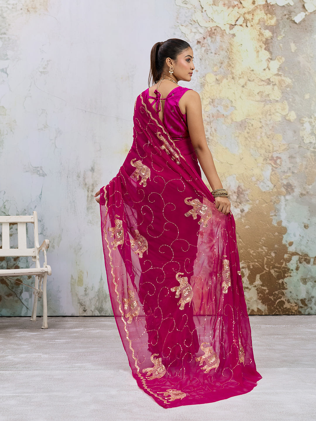 KcPc New Beautiful Designer Chiffon Saree with Timeless Festive EleganceDWA