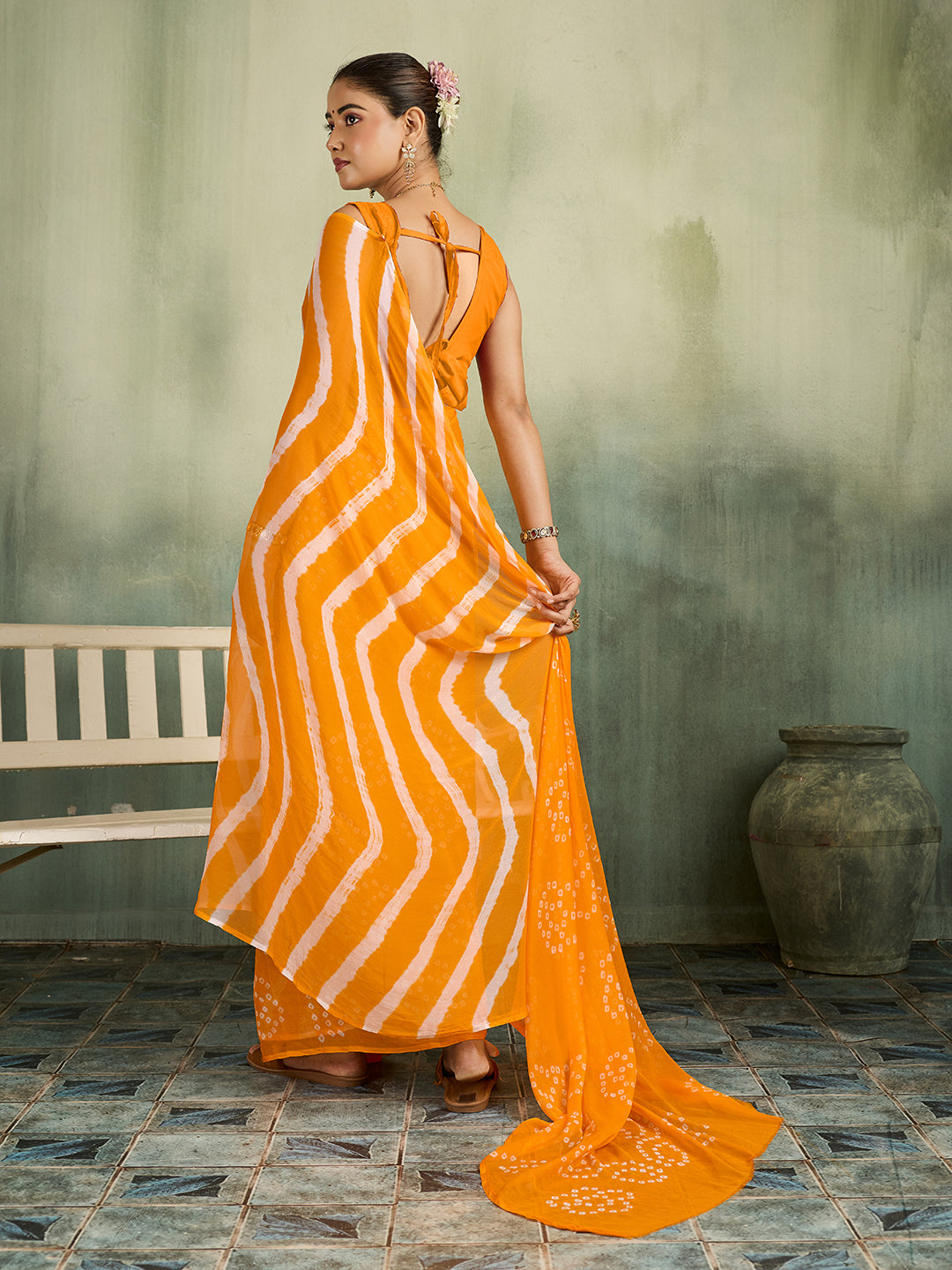 KcPc New Trendy Casual Wear Saree in Leheriya ChiffonSUL