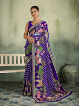 KcPc Traditional Kalamkari Pure Silk Saree with Thread WorkBRC