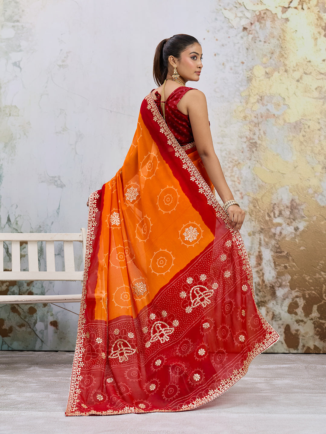 KcPc New Collection of Premium Bandhani Sarees for Every Celebration SANJU