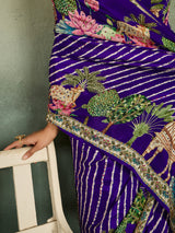 KcPc Traditional Kalamkari Pure Silk Saree with Thread WorkBRC