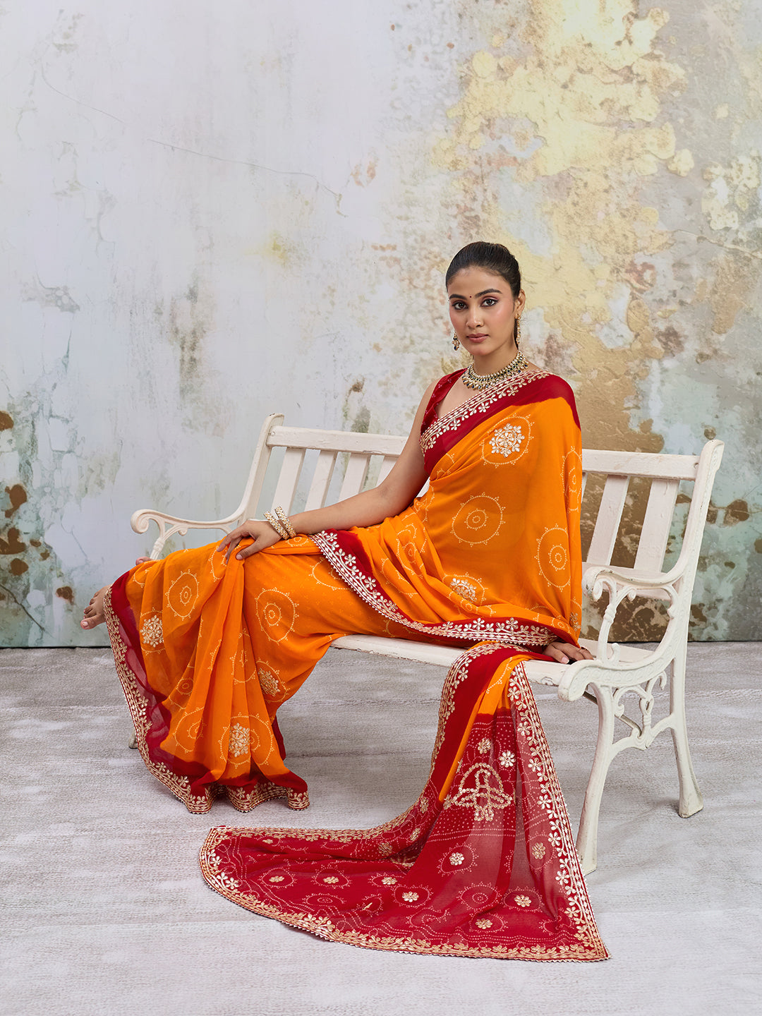 KcPc New Collection of Premium Bandhani Sarees for Every Celebration SANJU
