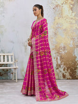 KcPc Premium Bandhani Style Saree with Rich Gotapatti Embellishment SAE