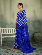 KcPc New Beautiful Chiffon Saree with Classic Leheriya PatternSUL