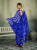 KcPc New Beautiful Chiffon Saree with Classic Leheriya PatternSUL