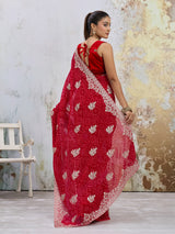 KcPc Traditional Bandhani Sarees with Beautiful Piton WorkSANJU