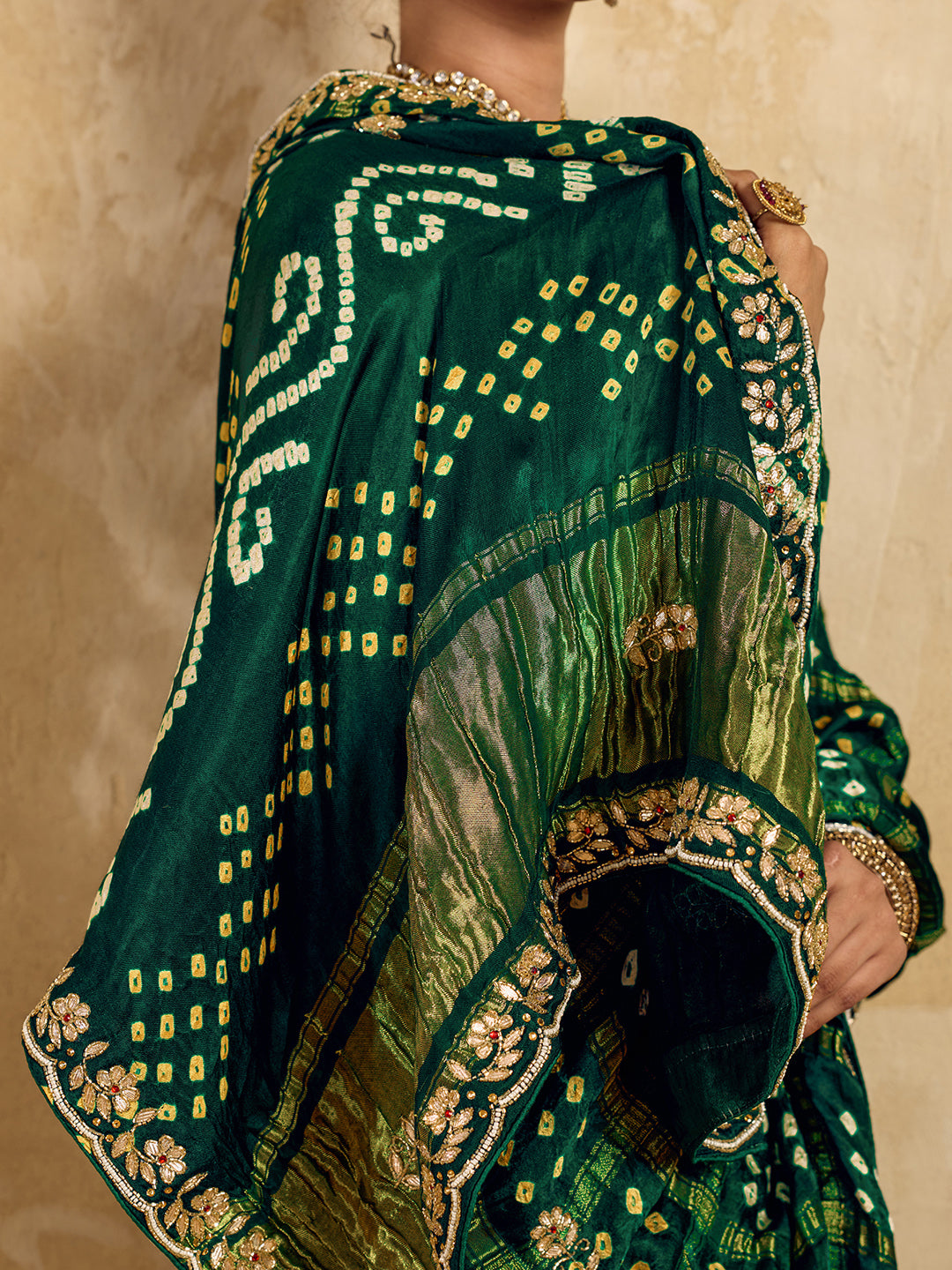 Buy New Royal Ghatchola Style Saree with Gota Patti Work KcPc