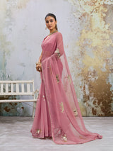 KcPc New Beautiful Chiffon Saree with Rich Gota Work and Royal Appeal