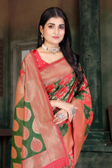 By New Latest Dola silk Banarasi Style with Zari Weaving Saree