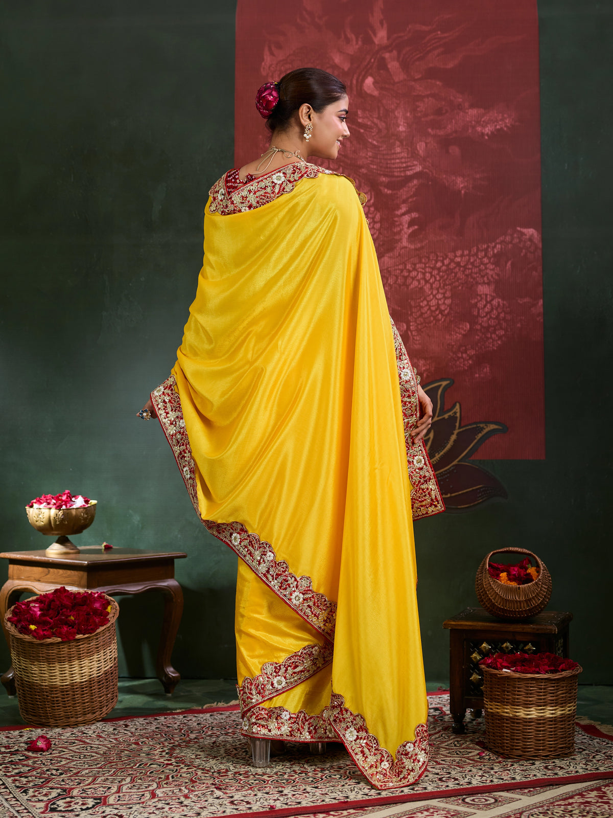 KcPc Latest New Chinon Silk Bollywood Style With Sequence Gotapatti Work Saree PDM