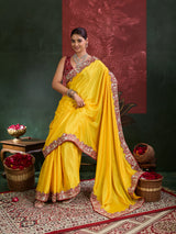 KcPc Latest New Chinon Silk Bollywood Style With Sequence Gotapatti Work Saree PDM
