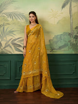 Buy Designer Saree With Handcrafted Aari Tari Work