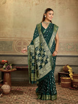 KcPc New Graceful Viscose Silk Bandhani Saree with Zari Weaving Border RAJ