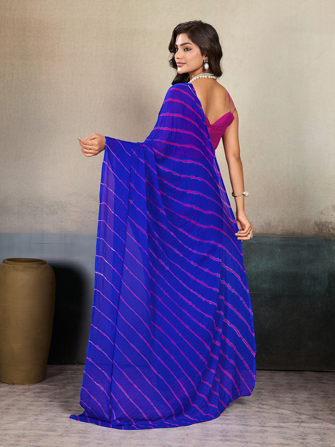 Buy New Chiffon Leheriya Style With Casual Wear Saree
