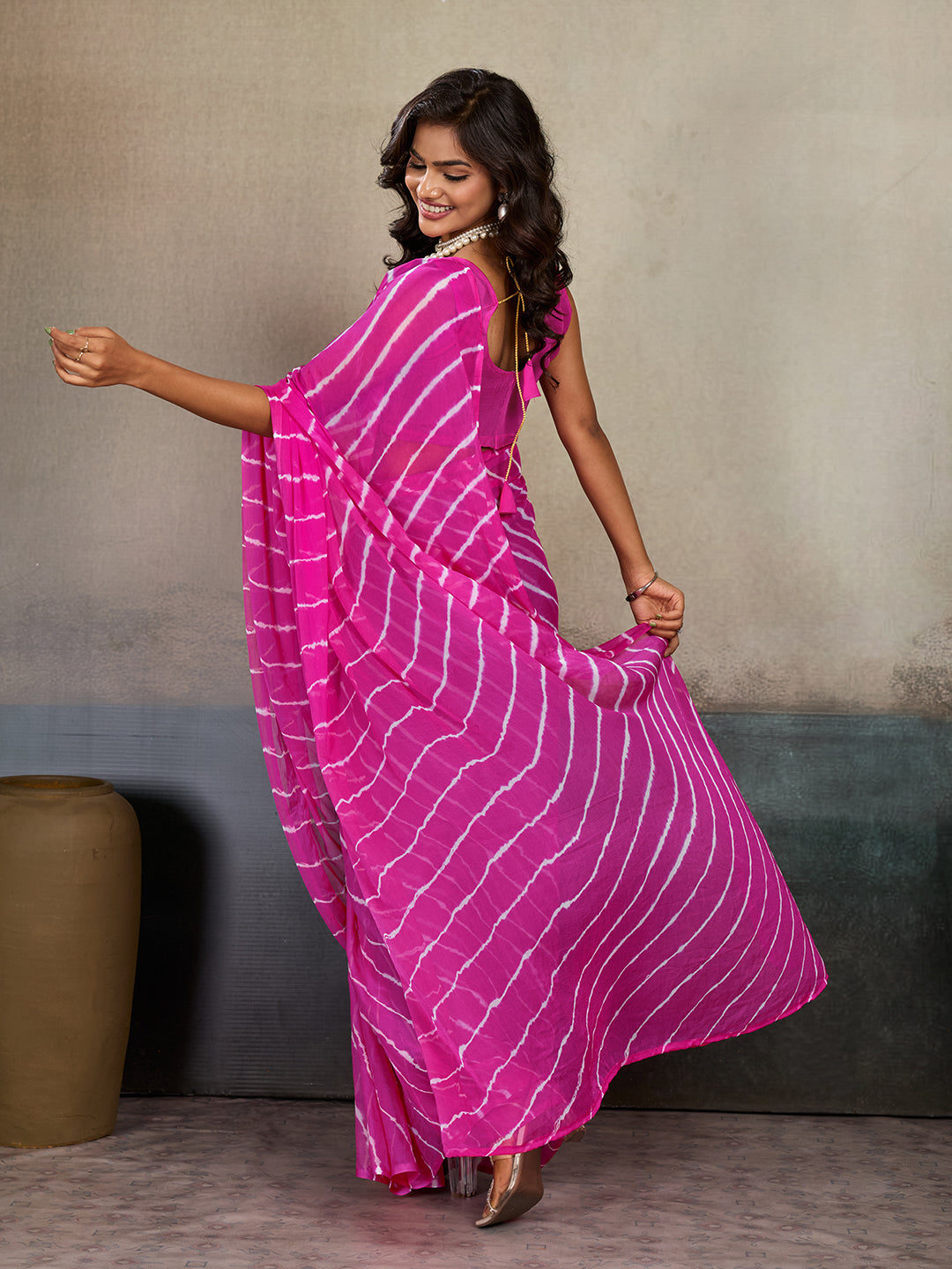 Buy New Chiffon Leheriya Style With Casual Wear Saree