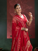 KcPc New Royal Traditional Bandhani Lehenga in Premium Gaji Silk GOR
