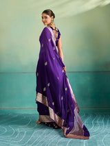 Buy tie dye pattern saree with Gotapatti Mirror Work