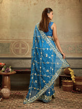 KcPc New Launch Georgette Chiffon Bandhani Style With Gotapatti Work Saree MHS