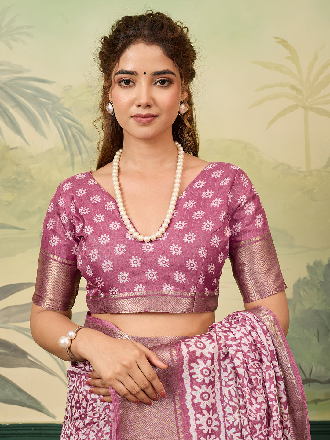 Buy Printed Style With Zari border