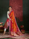 KcPc Khaddi Georgette kalamkari Style Wth Embroidery Work Dupatta TUF