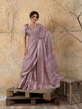 Buy Ajrakh style With Ajrakh HandPrint Work Saree