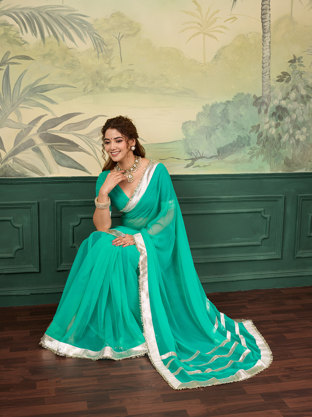 Buy New Premium Saree with Rich Gota Border Work KcPc