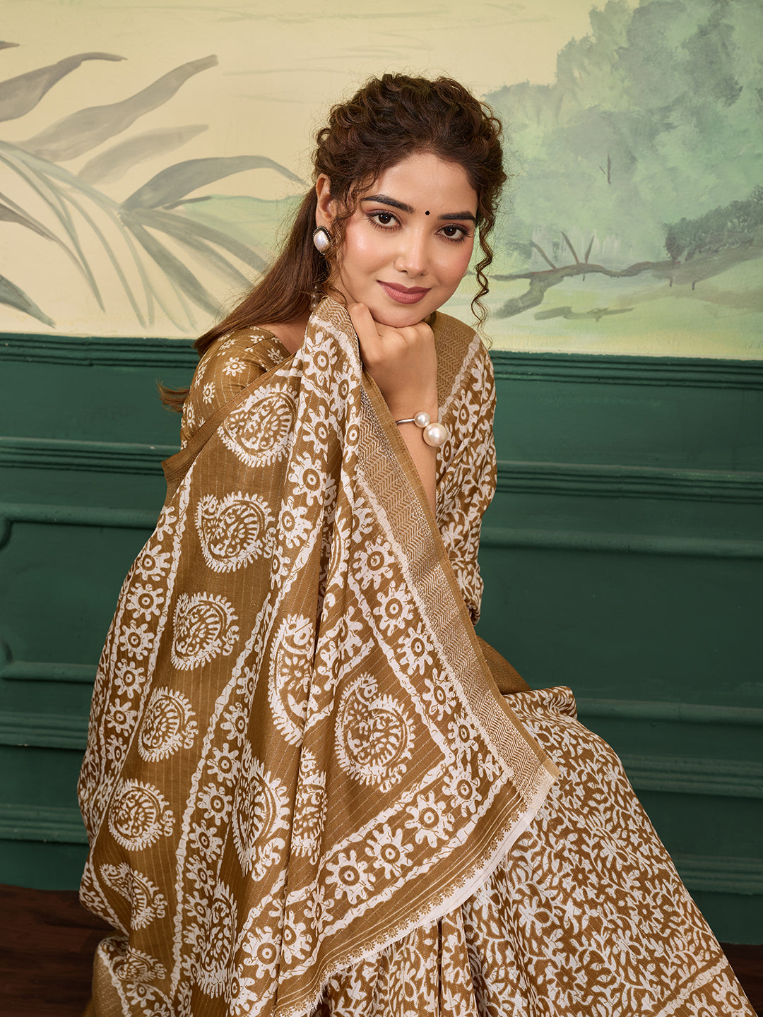 Buy Printed Style With Zari border Saree