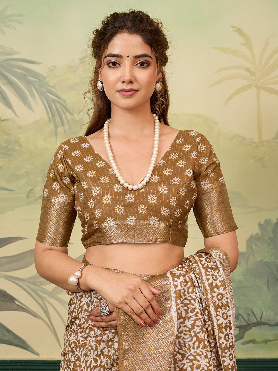 Buy Printed Style With Zari border Saree