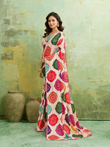 KcPc Arrival Crape Bandhani Multicolor Saree with Gotapatti Border SANA