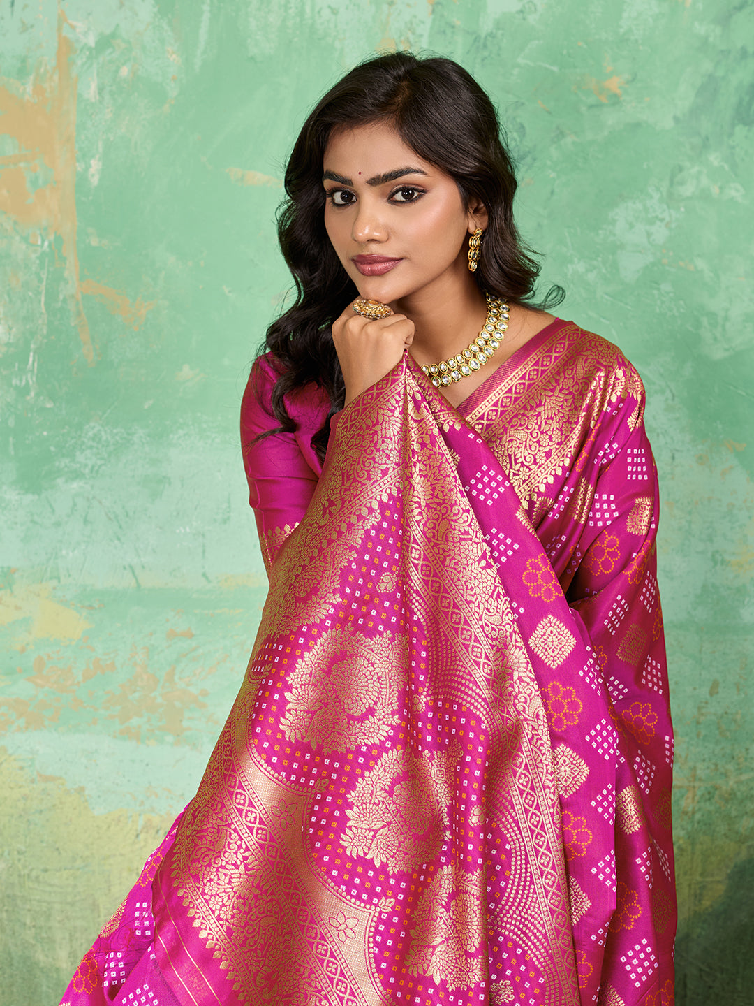 Buy Latest Bandhani Saree With Casual Wear