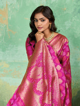 Buy Latest Bandhani Saree With Casual Wear