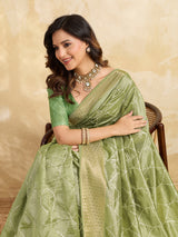 KcPc New Cotton Silk Gotapatti Work SareePista SWA