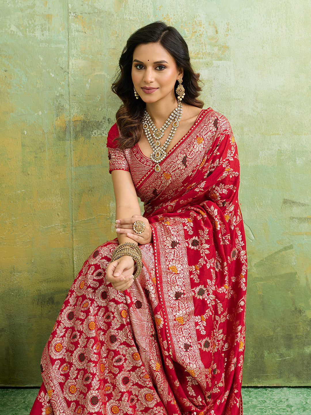 Silk With Zari Weaving Saree under 2000